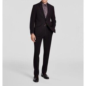 Kenneth Cole Reaction Men's Navy Red 2-Piece Suit Set Size 48L 42W 32" Inseam